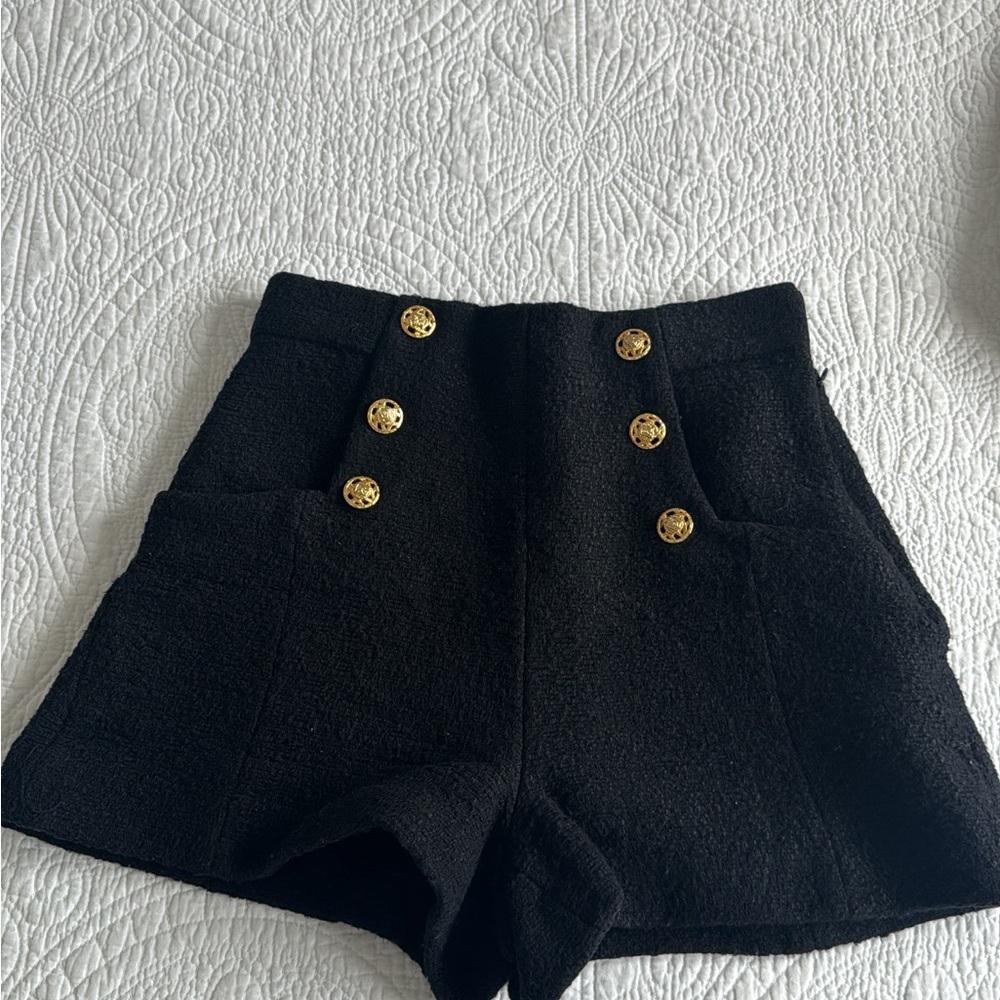 Zara Tweed Tailored Shorts